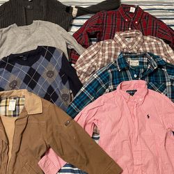 Boys Size 5 Lot Of Shirts And Sweaters