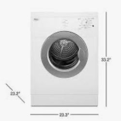 SPACE SAVER  ELECTRIC DRYER, White 