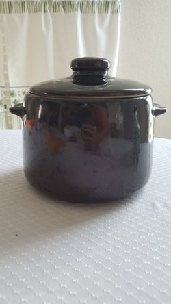 Vintage 1950's West Bend Bean Pot Genuine Ceramic Stoneware With Lid