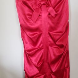 Jrs Sz 13 Red Slim Sexy Satin  New Dress