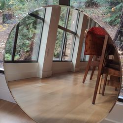 Round Beveled Vintage Mirror 