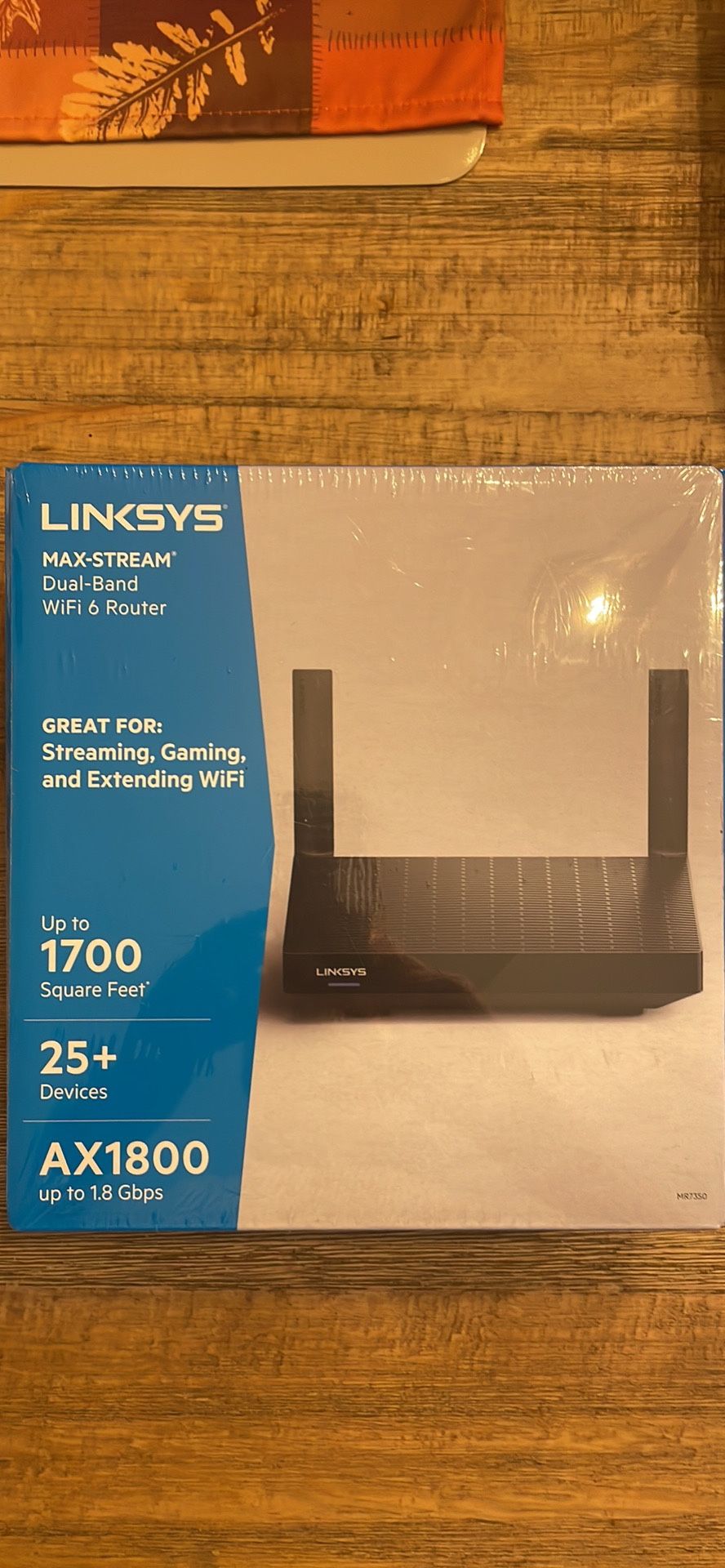 Linksys Mesh Wifi 6 Router, Dual-Band, 1,700 Sq. ft, 25+ Devices, Speeds up to 1.8Gbps - MR7350