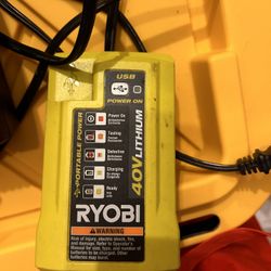 RYOBI OP403 40V LITHIUM-ION BATTERY CHARGER - NO POWER CABLE