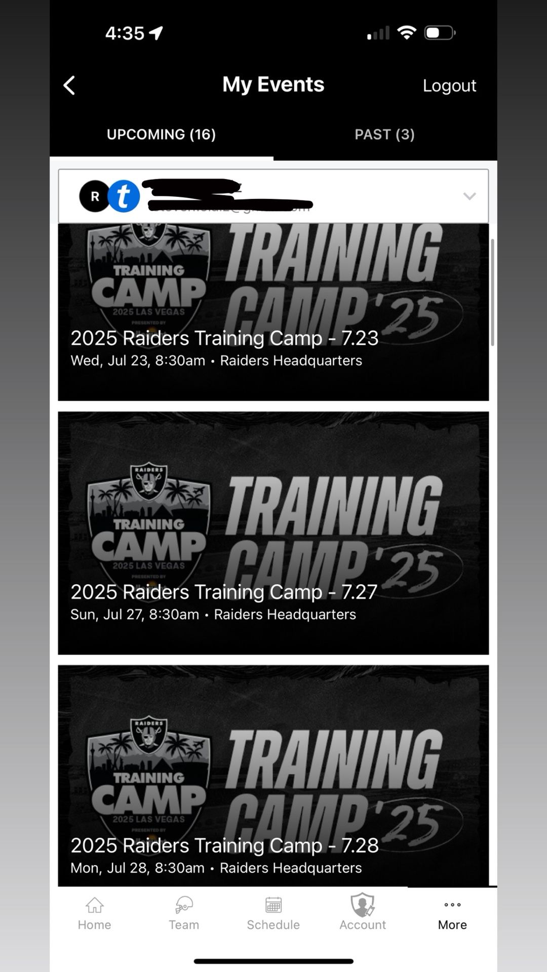 Las Vegas Raiders Training Camp Tickets!