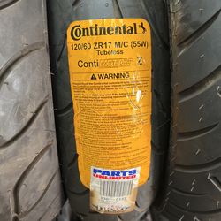 120/60 ZR17 MC Continental Motorcycle Tire
