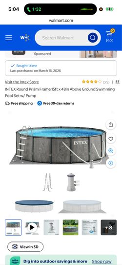 Pool just bought in March of this year