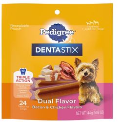 Pedigree Dentastix Dual Flavor Small Dogs Dental Treats Pack Of 4