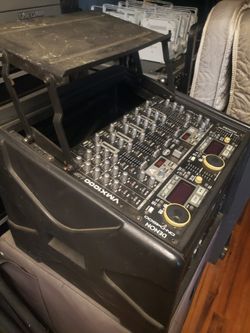 Denon 4500. Behringer Mixer. Fuhrman Power Conditioner. SKB Case With Laptop Attachment.