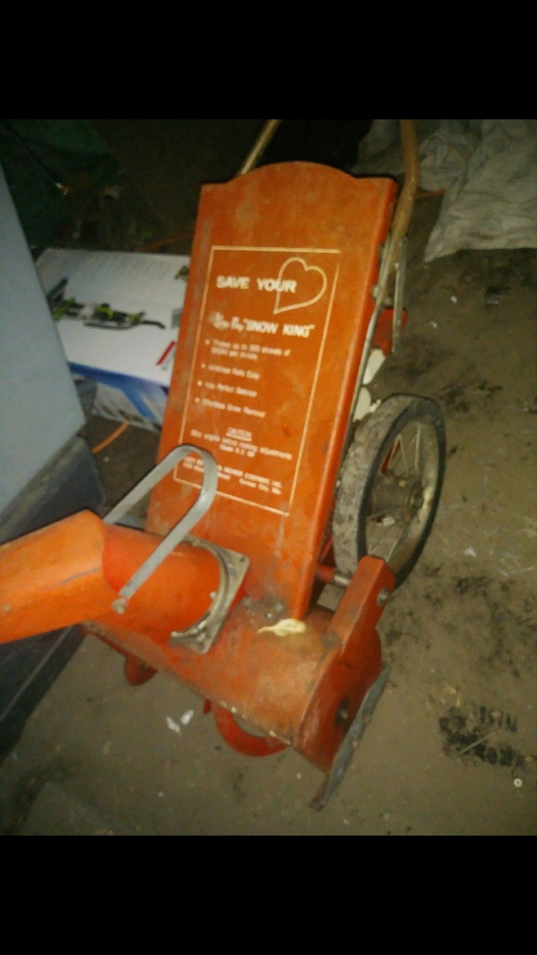 Vintage snow blower