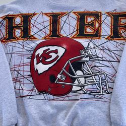 Vintage KANSAS CITY CHIEFS HELMET AOP SWEATER