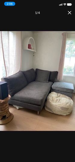 LOW PRICE MOVING- $2000 RETAIL ROOM AND BOARD FEATHER LOUNGE CHAISE