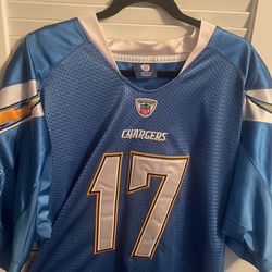Authentic Stitched Chargers Rivers Jersey Size 52 