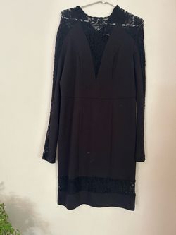 Black woman dress with lace in front