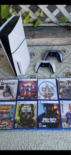 8 PS5 Games 2 Controllers & Playstation 5 Slim $720! Firm or Trade Up Challenge. $1000 item or cash & Trade as well