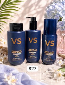 Victoria's Secret Fresh Slate Warm Woods 3-Piece Set