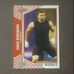 Sage 2020 Hit David Woodward Utah State #66 Premier Draft Rookie RC Football Card Collectible NFL Pro Sports Professional 