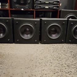 4 10" Dayton RSS265HO4 600w rms
1200w max subwoofers and sealed enclosures.