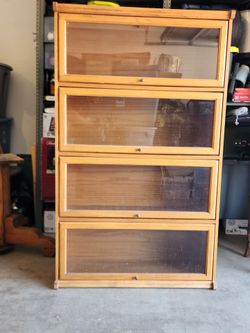 Vintage Oak Barrister Style One Piece Boocase