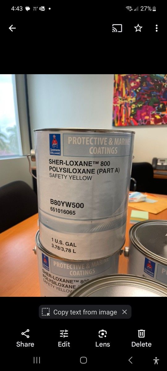 Sherwin Williams Coating Safety Yellow