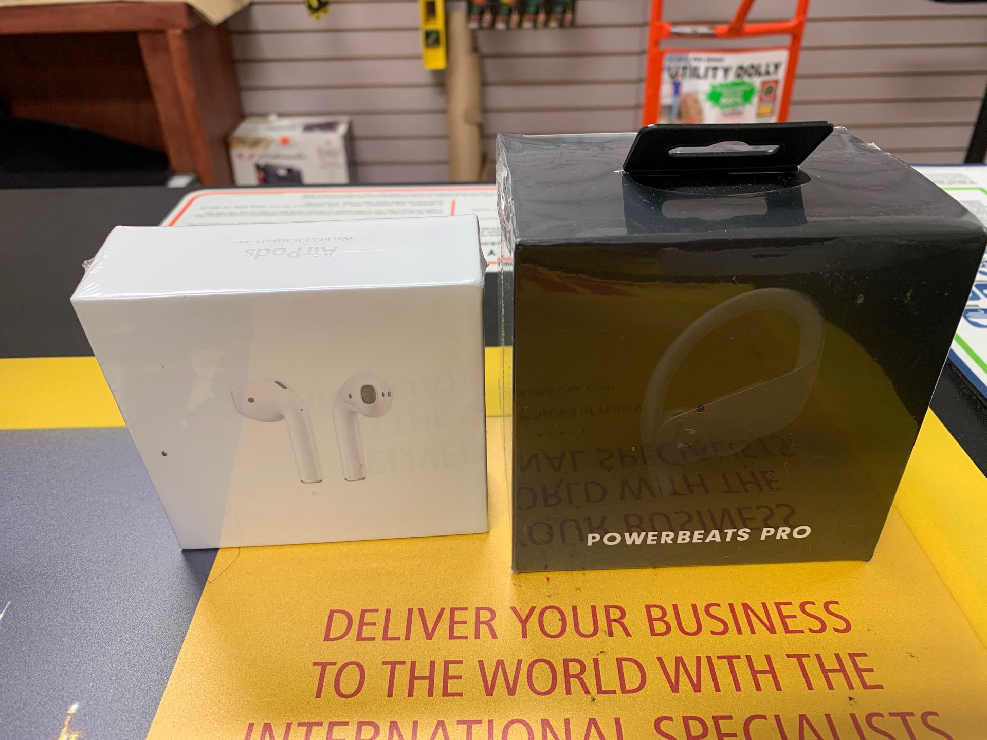 AirPods and PowerBeats (sold separately)