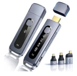 2026 Wireless HDMI Transmitter and Receiver 165FT/50M Plug & Play Wireless HDMI Extender Kit 4K Decoding 1080P@60Hz Output