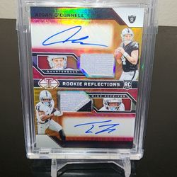 2023 Illusions Raiders Aidan O'Connell & Trey Tucker Patch Red Auto 09/50 