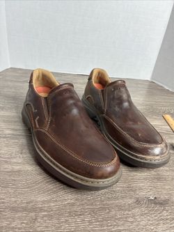 Clark’s Unstructured Men’s Brown Leather Loafers Size 9.5W