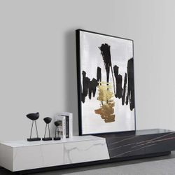 Tv Stand Porcelain Top And Sides With Marble Finish 