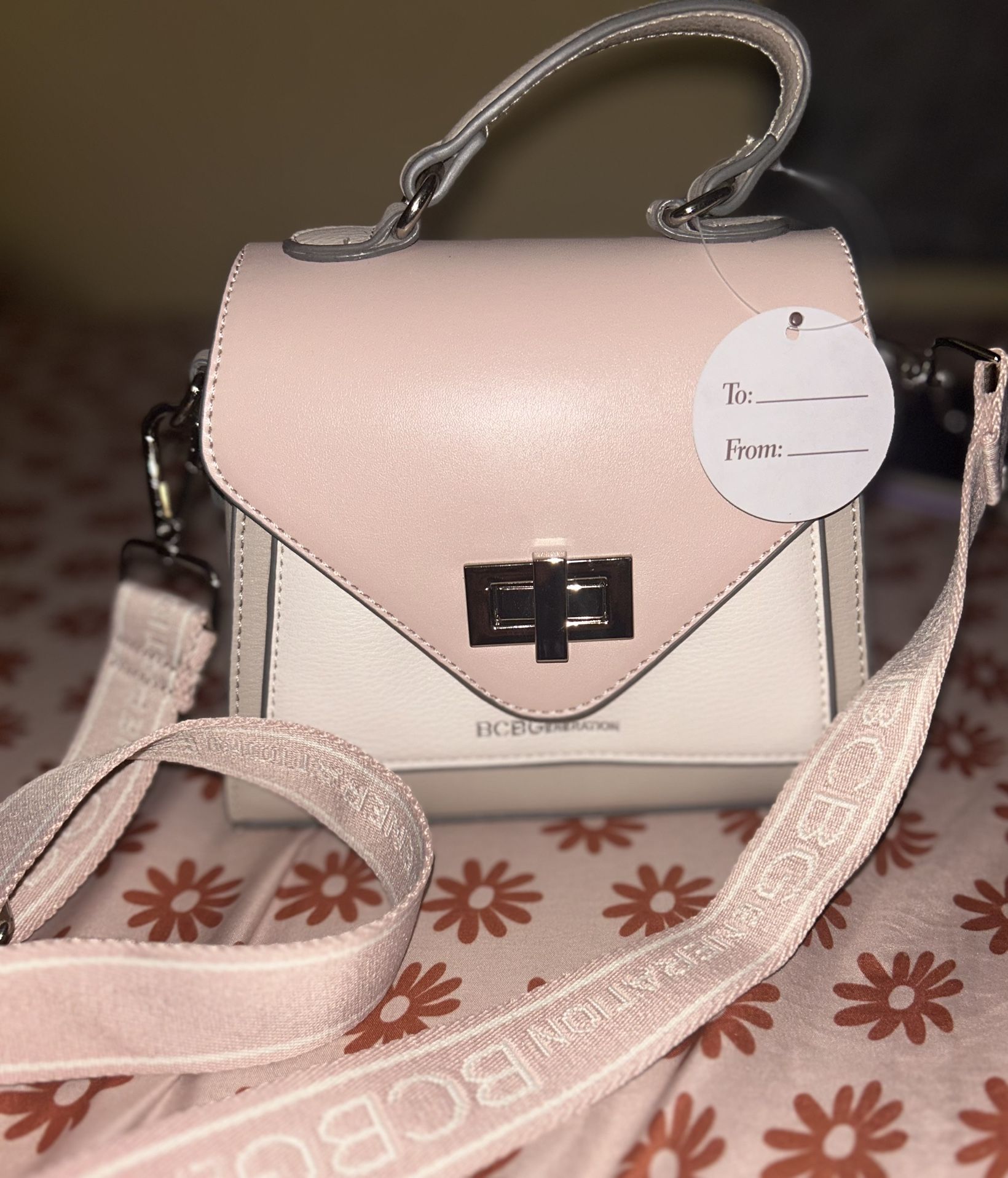 ✨ BCBG Generation Crossbody Bag – Pink & White (Like New with Tag) ✨