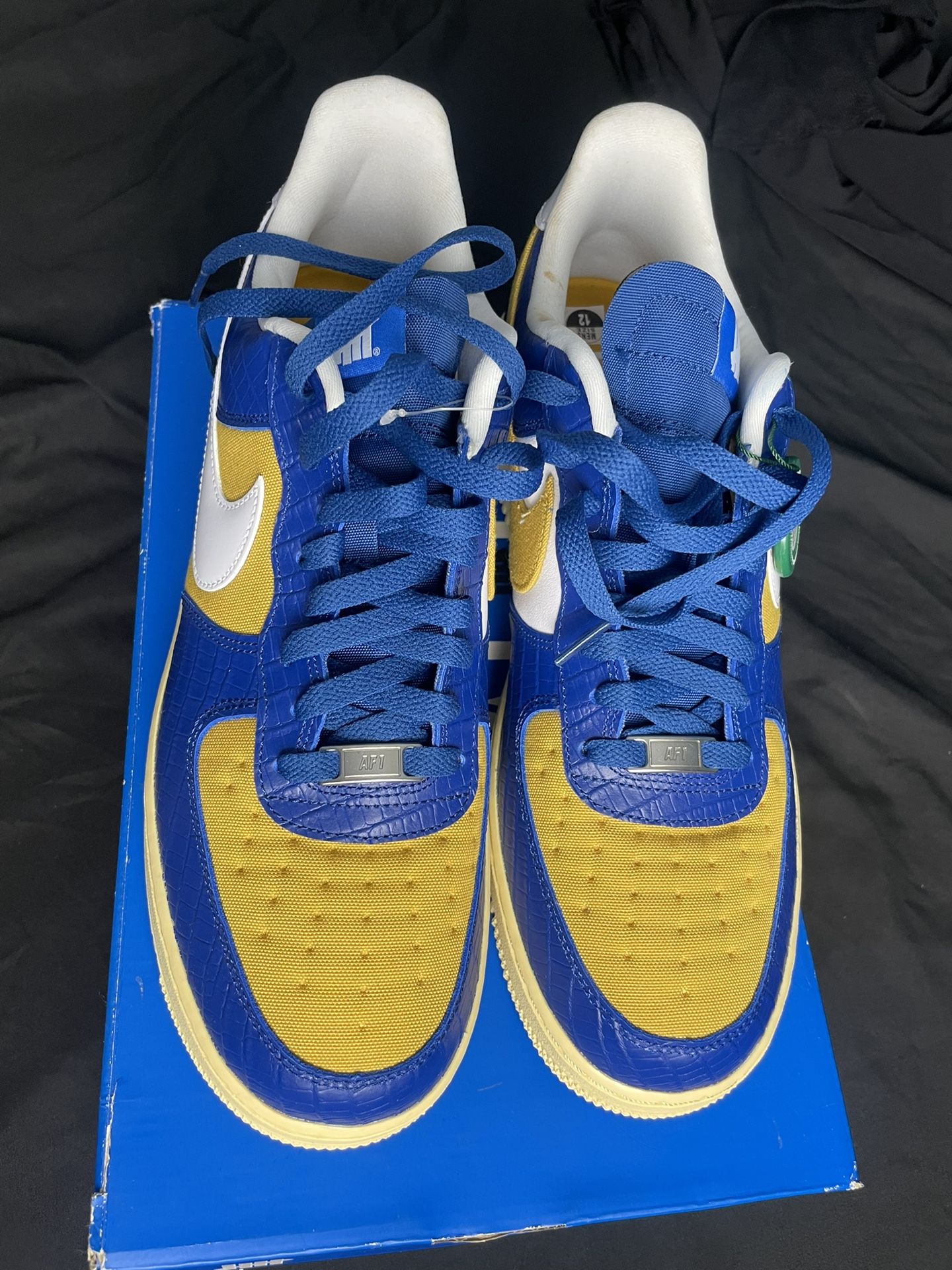 Nike Air Force x Undefeated “5 Strikes” Blue/Yellow Edition Size: 12