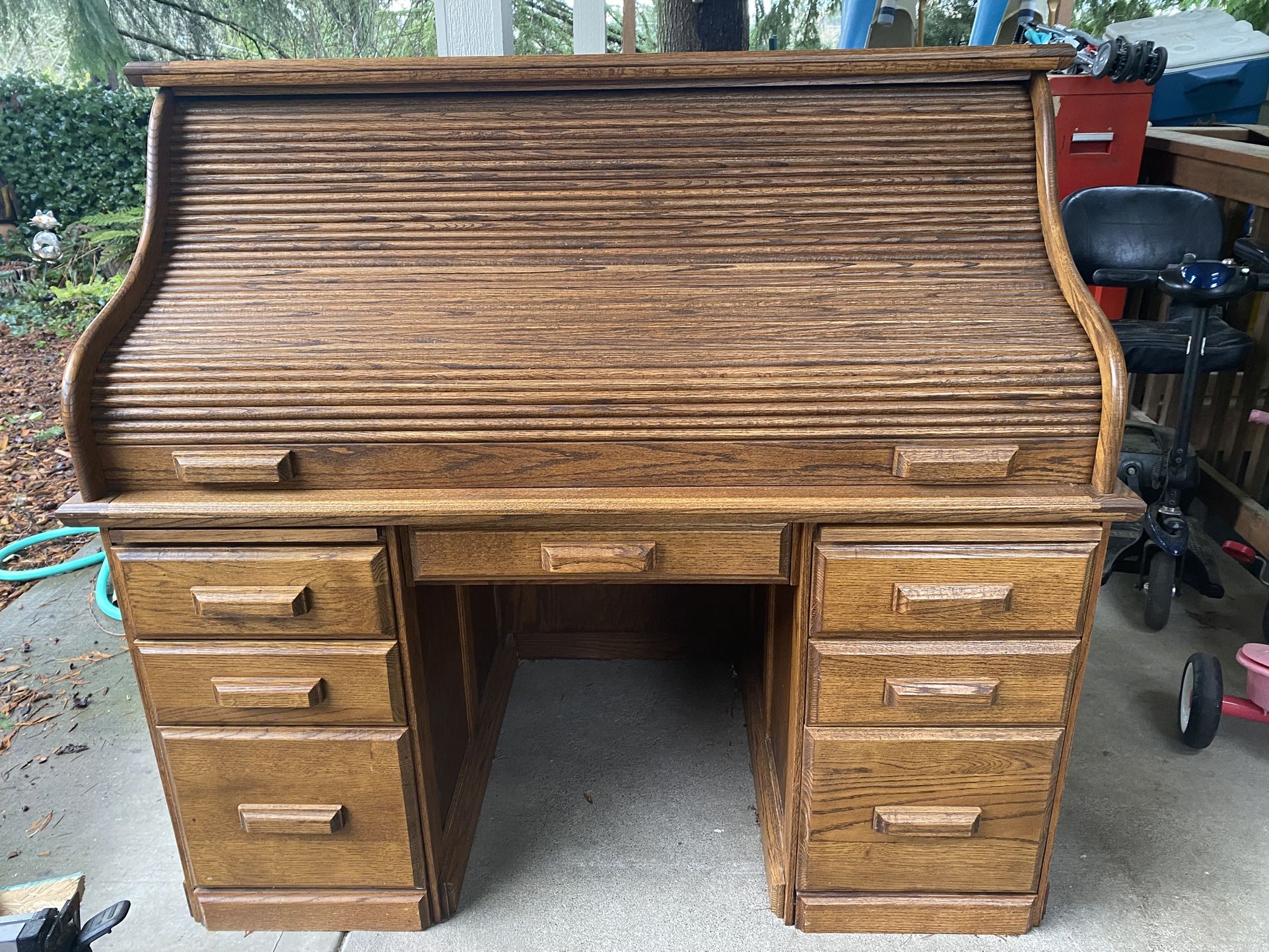 Oak Roll Top Desk