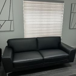 2 New Leather Couches And 1 Chair