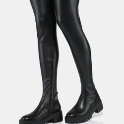 Dolls Kill Azalea Wang Over The Knee Black Boot Size 7