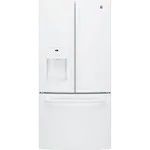 GE - 23.6 Cu. Ft. French Door Refrigerator - High gloss white