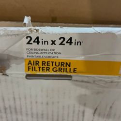 Everbilt 24 in. x 24 in. Steel Return Air Filter Grille in White