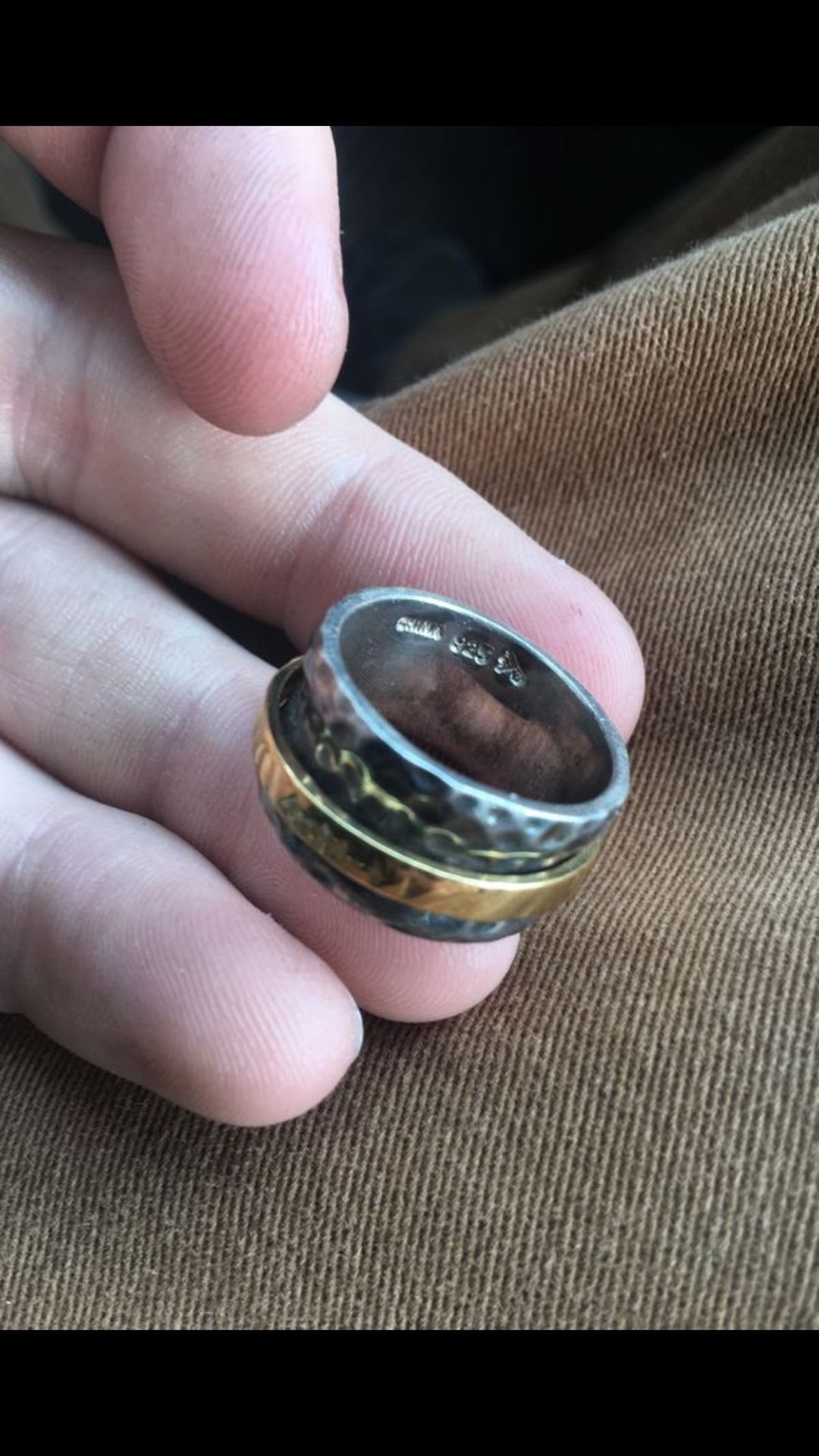 Silver spinner/ meditation ring