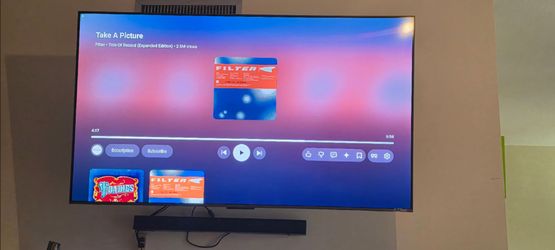 65" TCL tv plus swivel mount