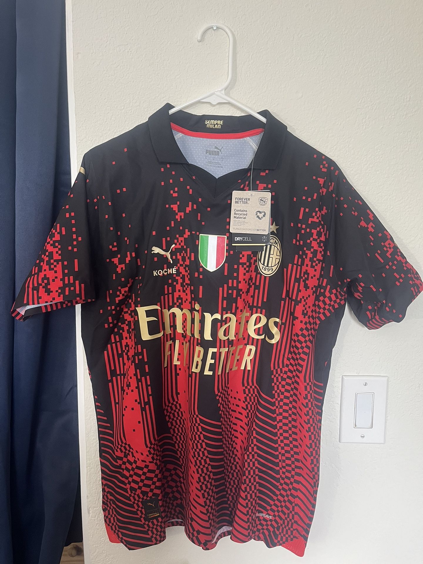 Puma AC Milan Koche 2022 2023 Authentic Fourth Soccer Football Jersey Sz S Small