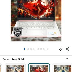 HP Laptop, Rose Gold, 1.6 Terabytes Storage 