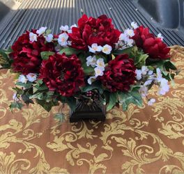 Red flower arrangement