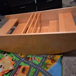 Wooden Rocking Boat & Step Up/Down Stairs