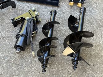 New Mini Excavator Auger Attachment w/ 8” Bit for 1 Ton 2 Ton Units