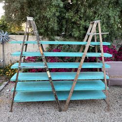 Vintage Ladder Display Shelves 