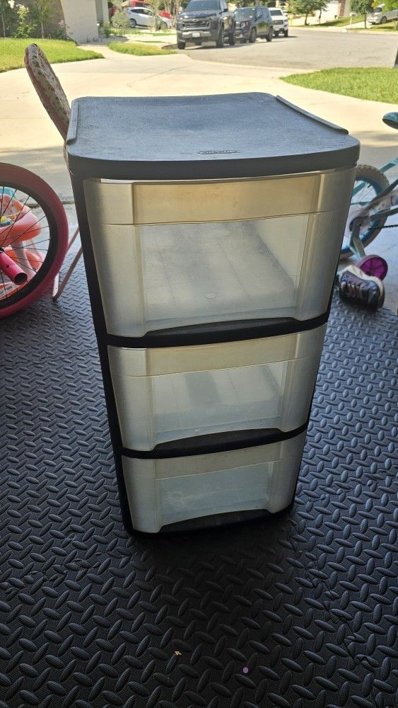 Plastic 3 Drawer Storage