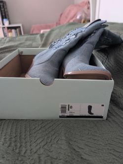 Denim boots