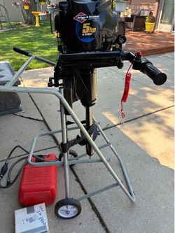 Never used Briggs and stratton outboard motor