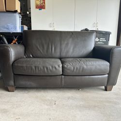 Italian Leather Love Seat