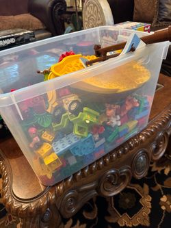 Large bin of Legos