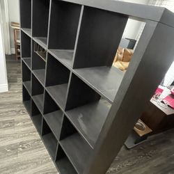 Modern Black Cube Shelf / Room Divider – $155 (Uptown/Galleria Area)