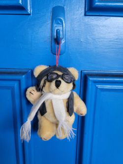 Gerhardshofen German Plush Jointed Teddy Bear w/Aviator Glasses Hat & Scarf